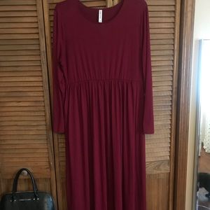 Maroon Maxi Dress